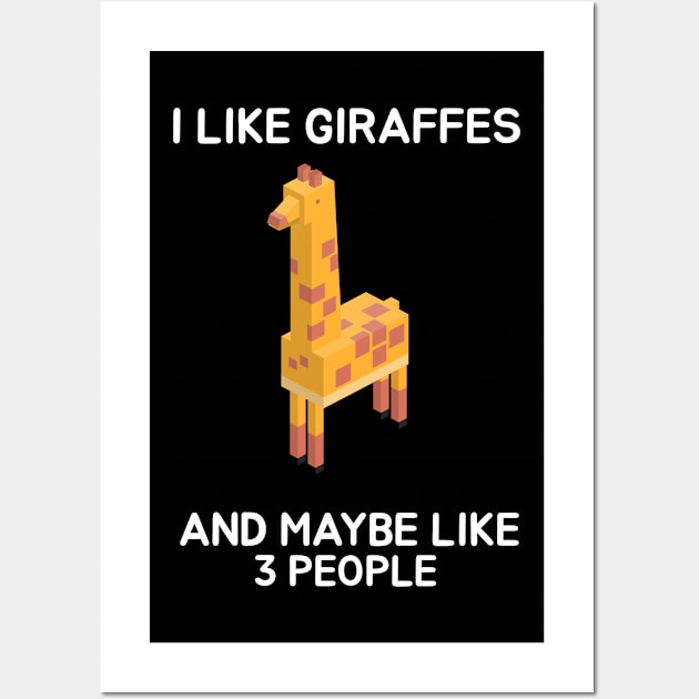 I like giraffes and maybe like 3 people Wall Art by Screamingcat